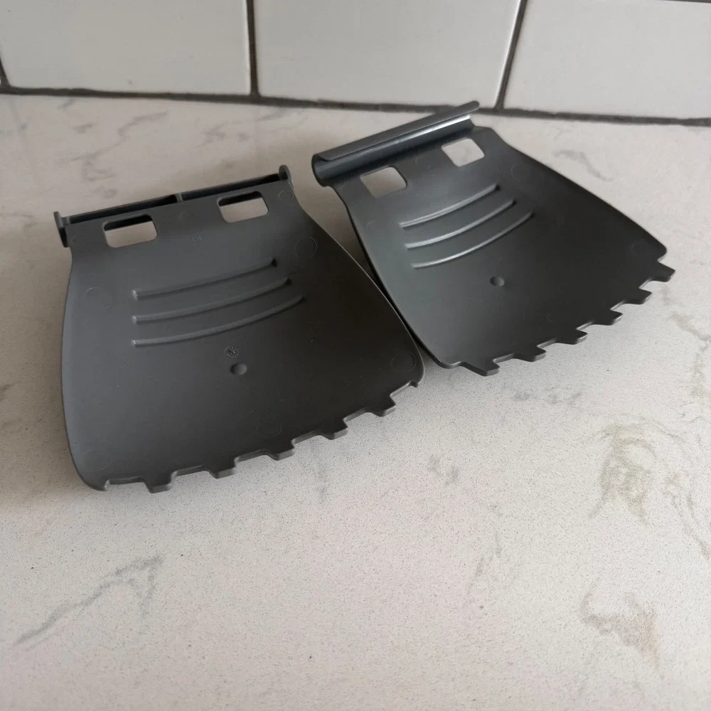 Pampered Chef Salad Chopper Tongs Replacement Parts Dark Gray Plastic Set of 2